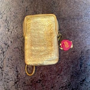 Coach Poppy Wristlet in Gold